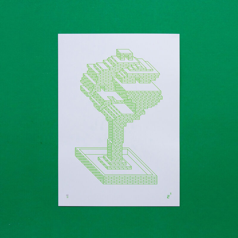 Brick Tree Graphic Print