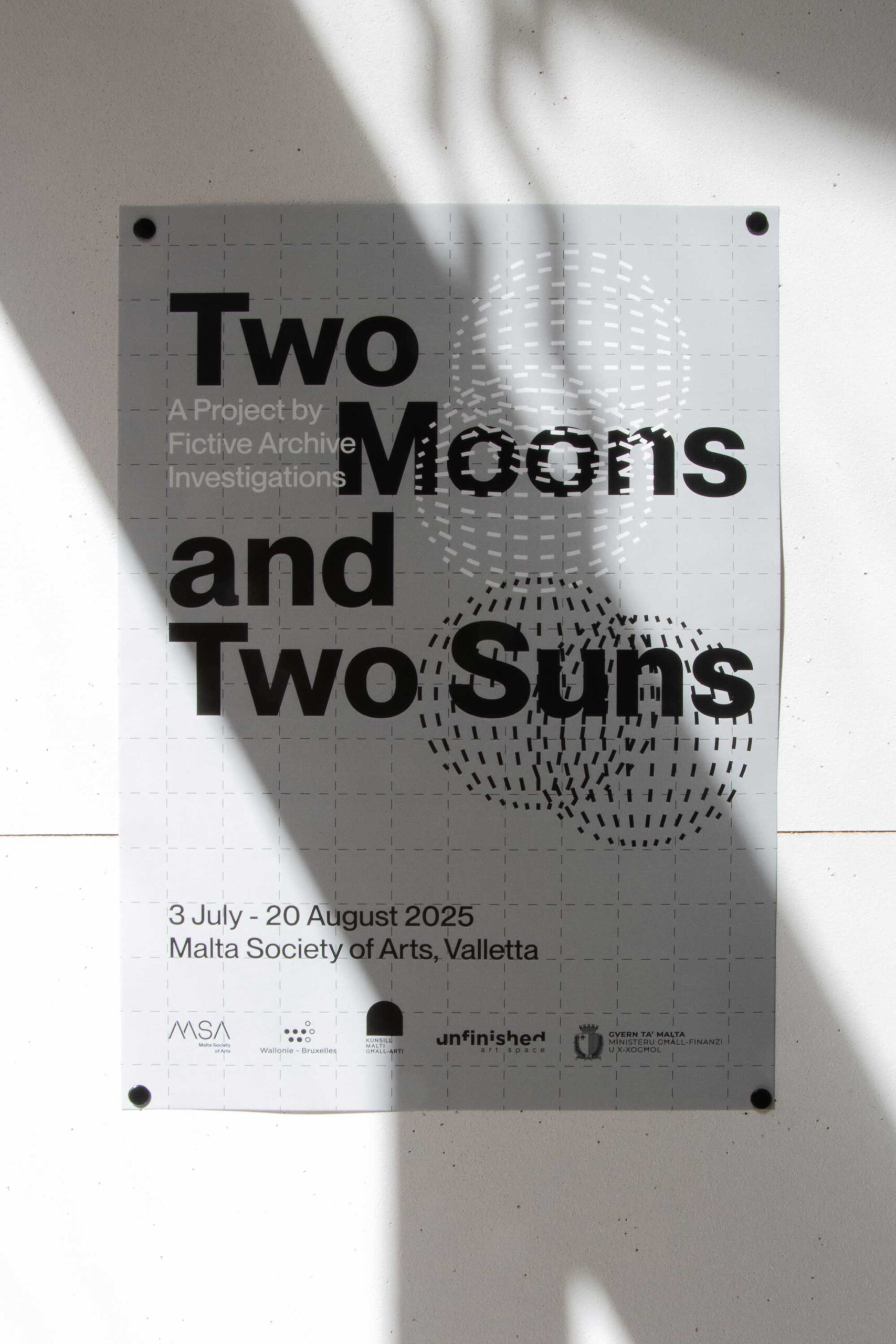 Two Moons and Two Suns Exhibition 2point3 Graphic Design