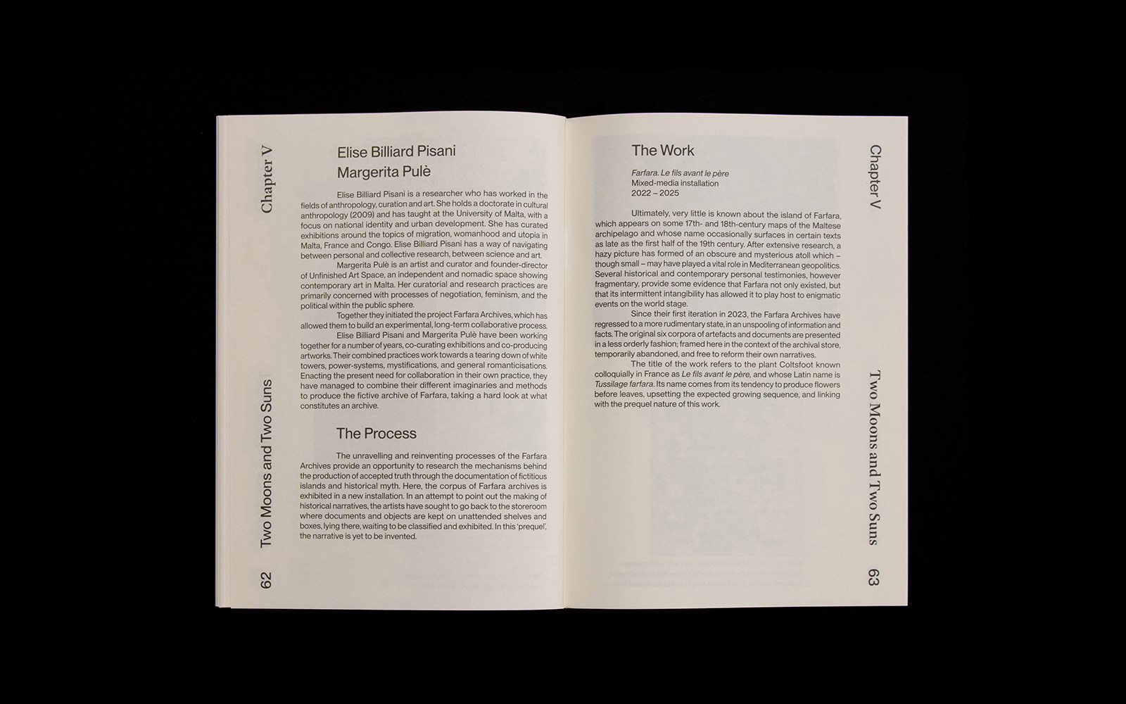 Two Moons and Two Suns Publication Editorial Design