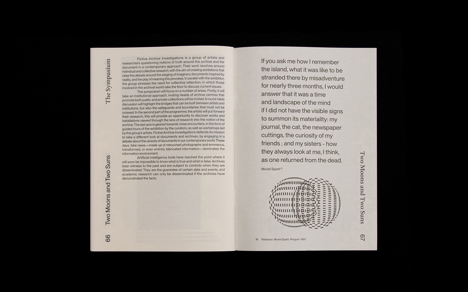 Two Moons and Two Suns Publication Editorial Design