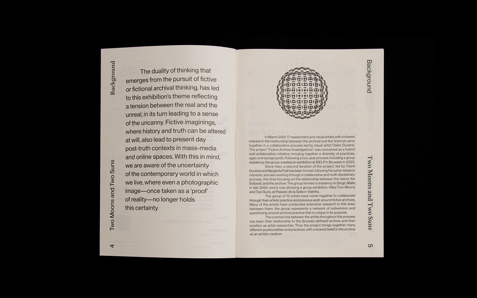 Two Moons and Two Suns Publication Editorial Design