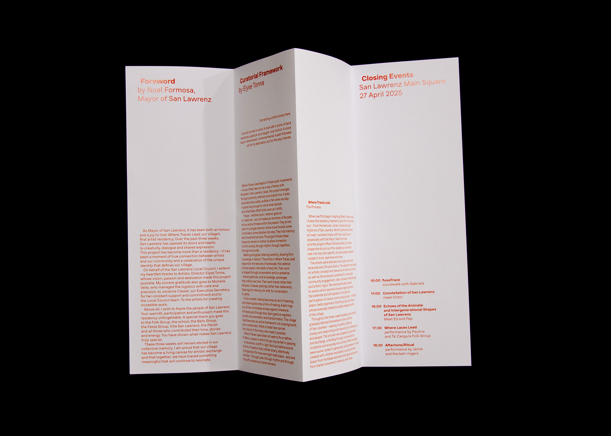 Where traces Lead 2point3 San Lawrenz Gozo Exhibition Graphic Design